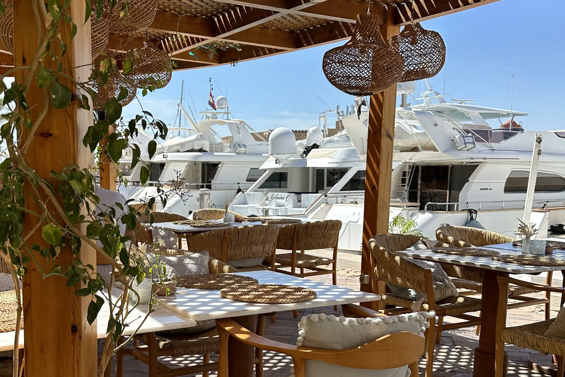 The terrace at Boho Café, Abu Tig Marina