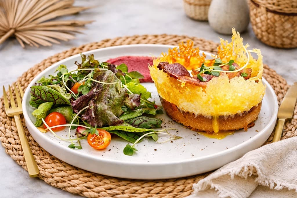 Eggs Benedict with bacon