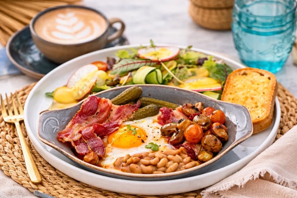 Fried Eggs with Bacon