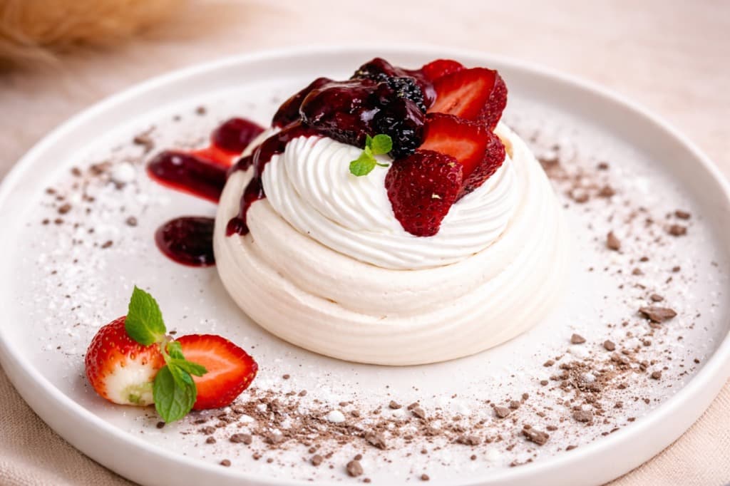 Pavlova with Fresh Berries